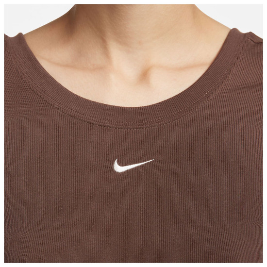 Nike Γυναικεία κοντομάνικη μπλούζα Sportswear NK CHLL KNT MRIB SS Top